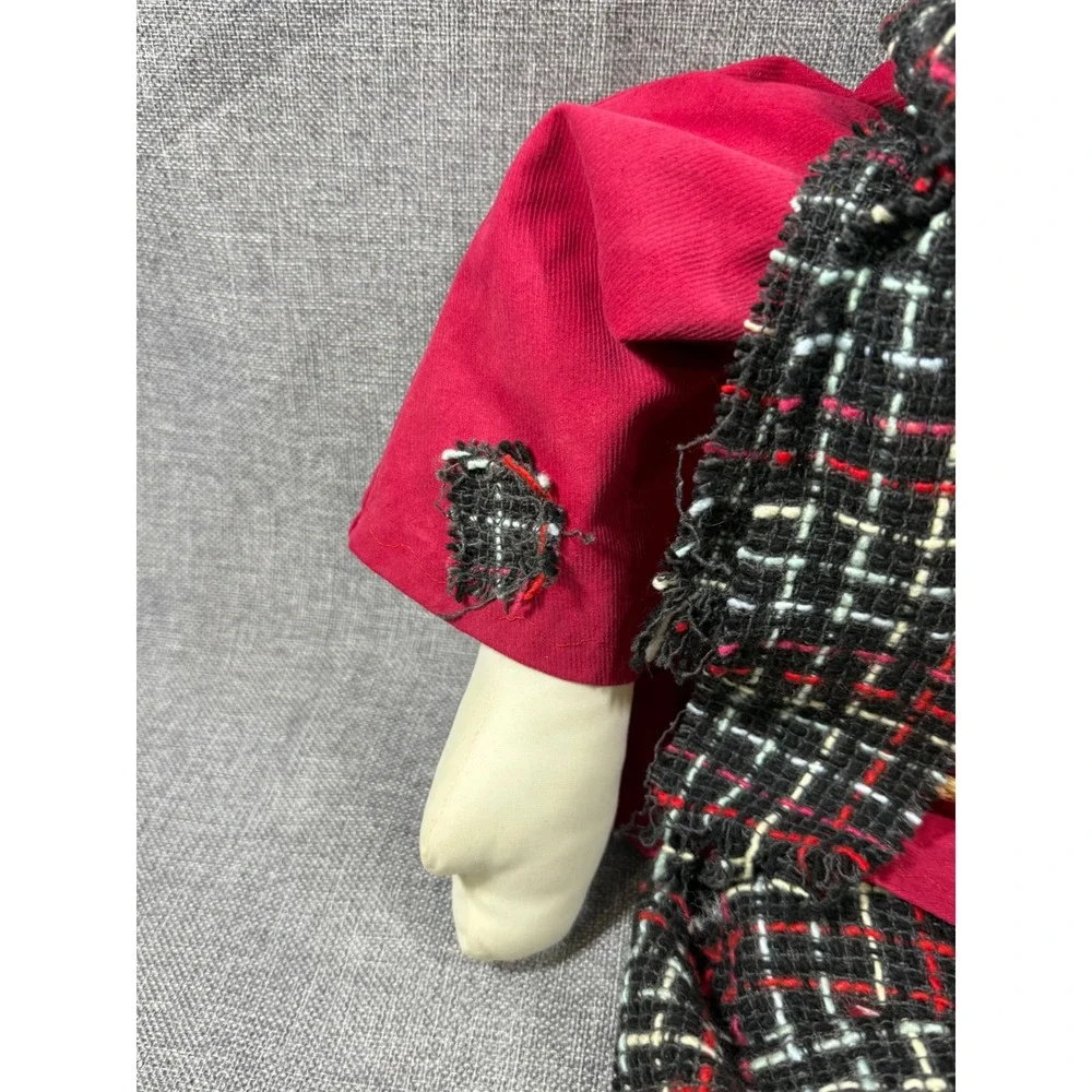 VTG Primitive Snowman Plush Doll 36